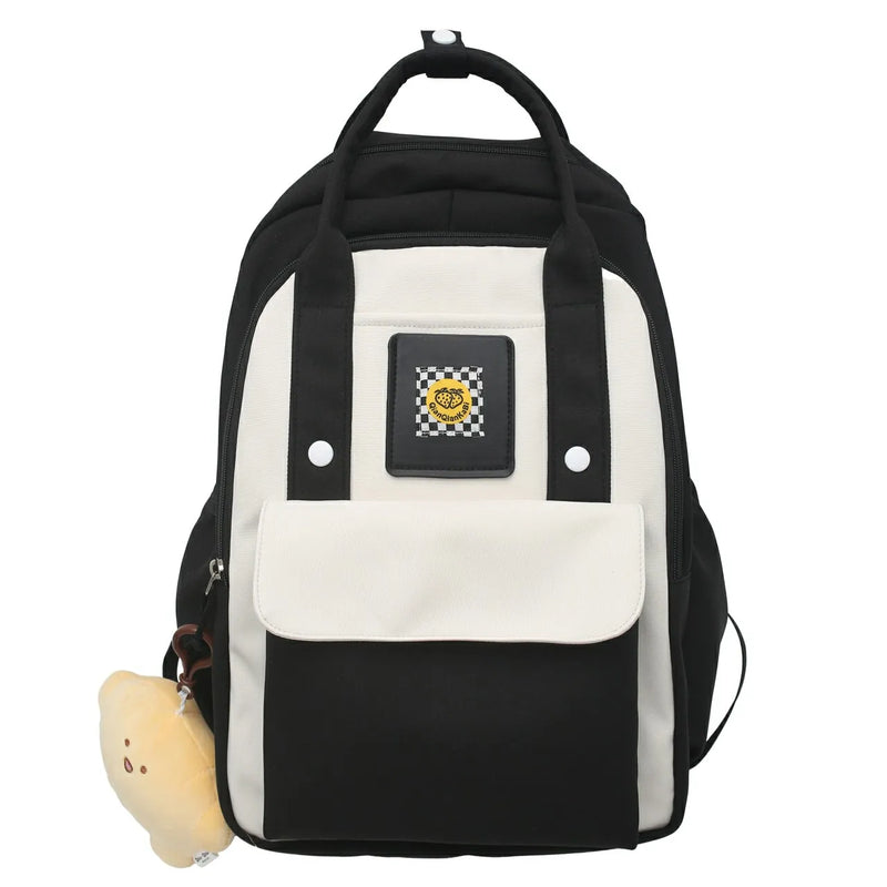 Large Capacity Waterproof Nylon Backpack Men Women Laptop Schoolbag