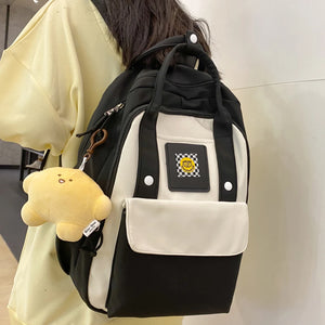 Large Capacity Waterproof Nylon Backpack Men Women Laptop Schoolbag