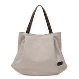 Large Capacity Women Shoulder Bags Canvas School Book Bags For Teenage Girls
