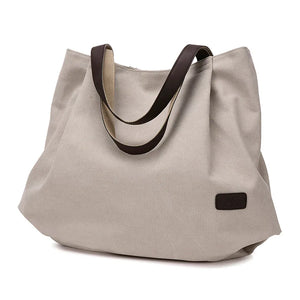 Large Capacity Women Shoulder Bags Canvas School Book Bags For Teenage Girls