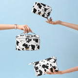 Cow Print Travel Cosmetic Bag Toiletry Women Makeup Organizer