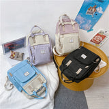 Large Capacity Female College Student Schoolbag Teenage Girl Travel Backpack