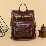 Large Women's Capacity PU Leather Backpack Bag for Teenager Girl