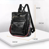 Large Women's Capacity PU Leather Backpack Bag for Teenager Girl