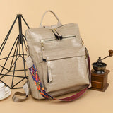 Large Women's Capacity PU Leather Backpack Bag for Teenager Girl
