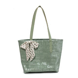 Summer Silver Letter Shoulder Tote Bag