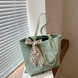 Summer Silver Letter Shoulder Tote Bag