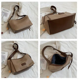 Large-capacity Shoulder Bags Solid Underarm Handbags Retro Bags