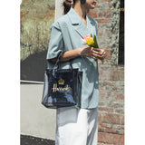 Large-capacity Transparent Jelly Tote Bag Waterproof PVC Women Handbag