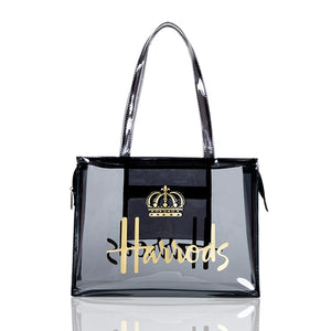Large-capacity Transparent Jelly Tote Bag Waterproof PVC Women Handbag