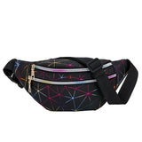 Holographic Fanny Pack Slim Neon Waist Bag PVC Waterproof Bum Bag