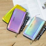 Laser Holographic Women's Wallet Long Clutch Purse Zipper Phone Carteras