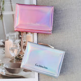 Laser Holographic Wallet Women Short Clutch Zipper Purses Phone Purse