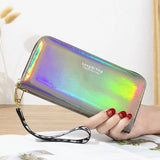 Laser Wallet Women Long Pu leather Purse Female Clutch Large Capacity