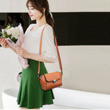 Soft Leather Crossbody Bag for Women Girls Small Handbag Classic Messenger Bag