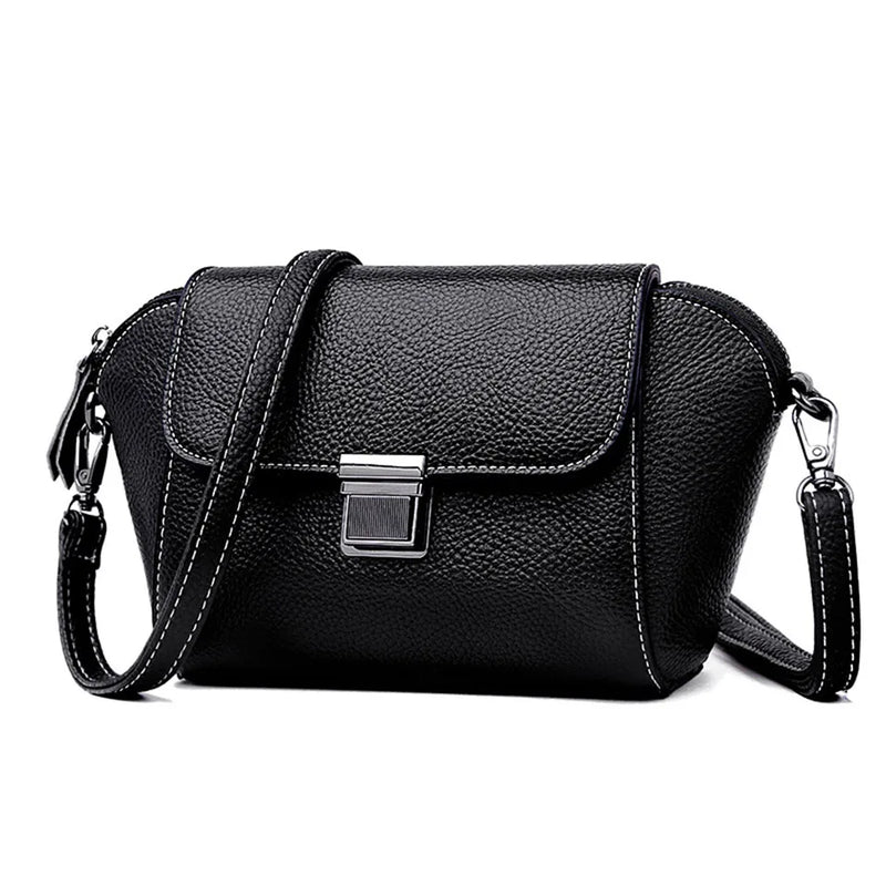 Soft Leather Crossbody Bag for Women Girls Small Handbag Classic Messenger Bag