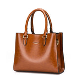 Casual Leather Handbag for Women - Large Messenger Bag