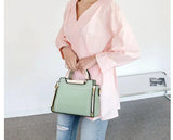 Large Capacity Leather Shoulder Bag - Small Square Bag