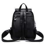 Soft Leather Women Backpack Ladies Large Capacity All-Match Backpack