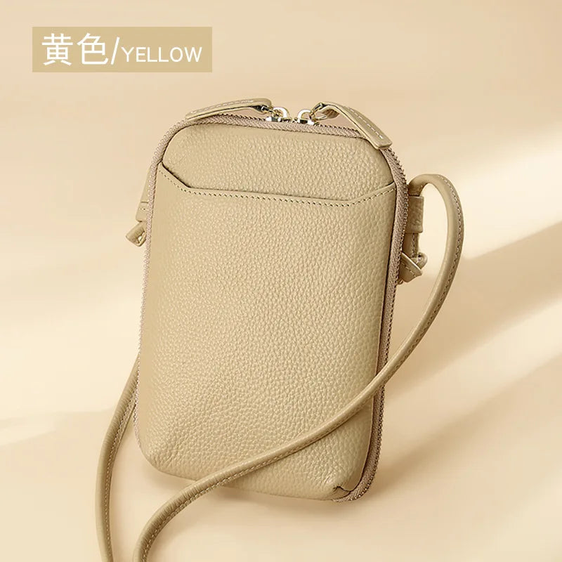 Leather Women's Bag Shoulder Diagonal Bag Mobile Phone Bag Mini Purse Handbag