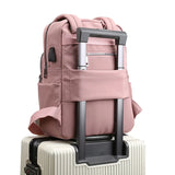 Women's USB Rechargeable Backpack Handbag High Capacity College Style Bag