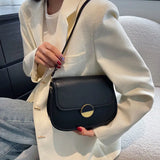 Solid Color Chain One Shoulder Crossbody Bag