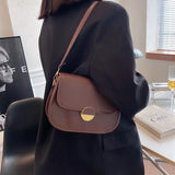 Solid Color Chain One Shoulder Crossbody Bag