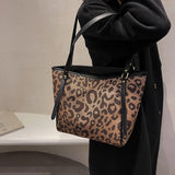 Leopard Printed Women Tote Shoulder Shopper Bags Purses and Handbags