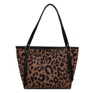 Leopard Printed Women Tote Shoulder Shopper Bags Purses and Handbags