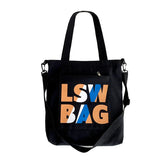 Canvas Shoulder Bag Men Women Cross Body Bag with Pendant