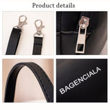 Letter Printing Totes Shoulder Bag for Women PU Leather Crossbody Messenger Bags
