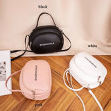 Letter Printing Totes Shoulder Bag for Women PU Leather Crossbody Messenger Bags
