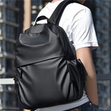Men Backpack Solid Travel Rucksack Laptop Business School Backpack