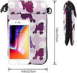 Purple Poodle Polka Dot Crossbody Bag for Women