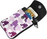 Purple Poodle Polka Dot Crossbody Bag for Women