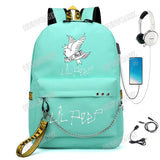 Lil Peep Backpack School Bag USB Travel Mochilas Laptop