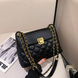 Lingge Embroidery Handbag Women's Shoulder Messenger Bag
