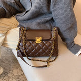 Lingge Embroidery Handbag Women's Shoulder Messenger Bag