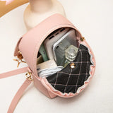 Lingge Women's Small Square Shoulder Bag with Mobile Phone Bags