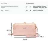 Litchi Grain Messenger Bag Zipper Mobile Phone Bag Women's Shoulder Clutch
