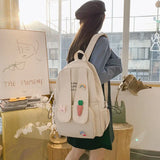 Rabbit Ear Backpack Bag Girl Female Cartoon Anmie Bunny Ear Bagpack