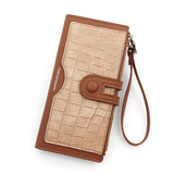 Long Women's Wallet Stone Pattern PU Large Capacity Handbag