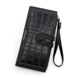 Long Women's Wallet Stone Pattern PU Large Capacity Handbag