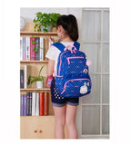 Cute Elementary Princess School Bags For Girls Dot Printed Backpacks