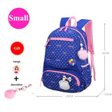 Cute Elementary Princess School Bags For Girls Dot Printed Backpacks