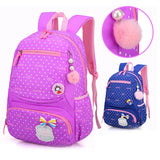 Cute Elementary Princess School Bags For Girls Dot Printed Backpacks