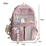 Woman Backpack High Waterproof Nylon School Bag for Teenage Girls