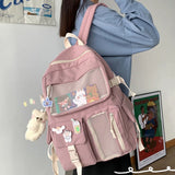 Woman Backpack High Waterproof Nylon School Bag for Teenage Girls