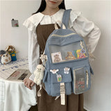 Woman Backpack High Waterproof Nylon School Bag for Teenage Girls