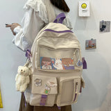 Woman Backpack High Waterproof Nylon School Bag for Teenage Girls
